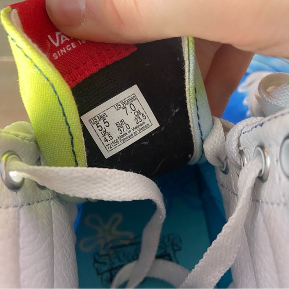 Vans sk8 Hi Womens size 7 shoes blue Sponge bob hightop skate sneakers - Picture 8 of 8